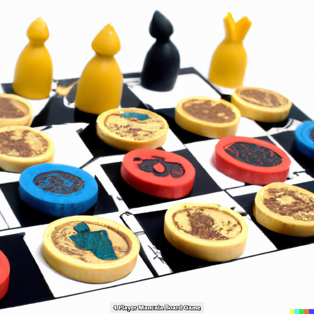 4 Player Mancala Board Game