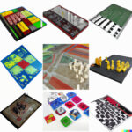 Classic Memory board game with colorful illustrations of cards for testing your memory skills