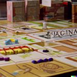 vintage game set with cherry wood finish, perfect for game night
