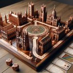 Cathedral Wood Strategy Tabletop Board Game Experience strategic gameplay in Cathedral Wood Strategy tabletop board game with intricate wooden game pieces