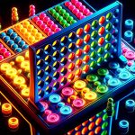 Strategic fun with Connect 4 Neon Pop. Play and strategize on the board game now