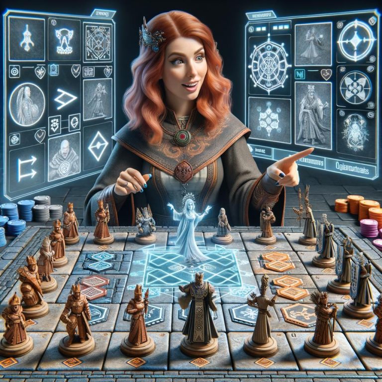 Interactive digital board game with step-by-step strategy guide for beginners