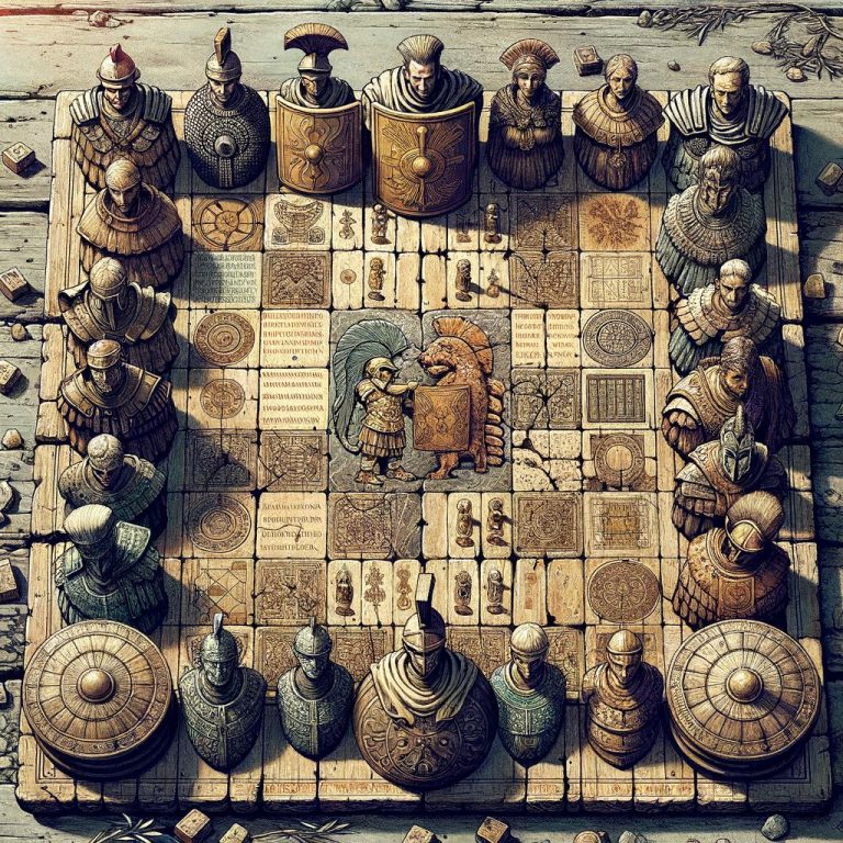 Ancient Roman Strategy Board Games 1 Images of ancient Roman strategy board games featuring intricate designs and historical significance