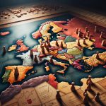 Diplomacy Board Game Strategy Russia Strategic gameplay in Diplomacy board game focusing on Russia's territory control and alliance formation