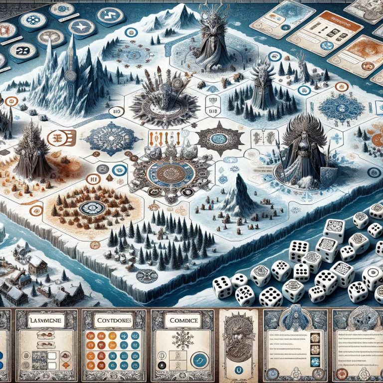 Master strategic gameplay with Scythe board game set in Nordic-inspired world, perfect for developing winning strategies