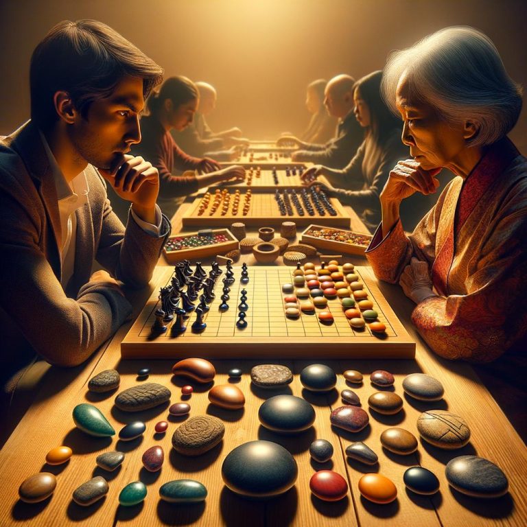 Engage in strategic gameplay with stone-based board games for a challenging experience